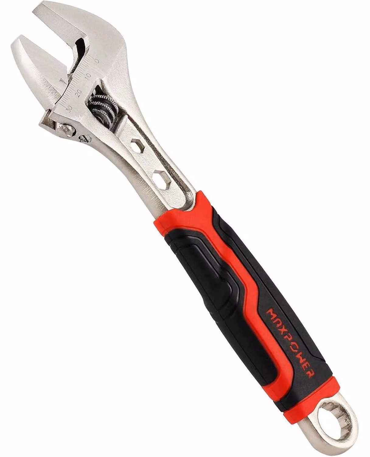 Chiave inglese regolabile, lunghezza 205 mm, bocca da 30 mm, acciaio legato, manico in gomma