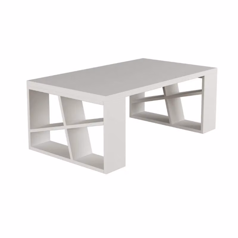 Tavolino da salotto Honey EFFEZETA bianco moderno L: 60 cm, P: 40 cm, H: 30 cm – 2
