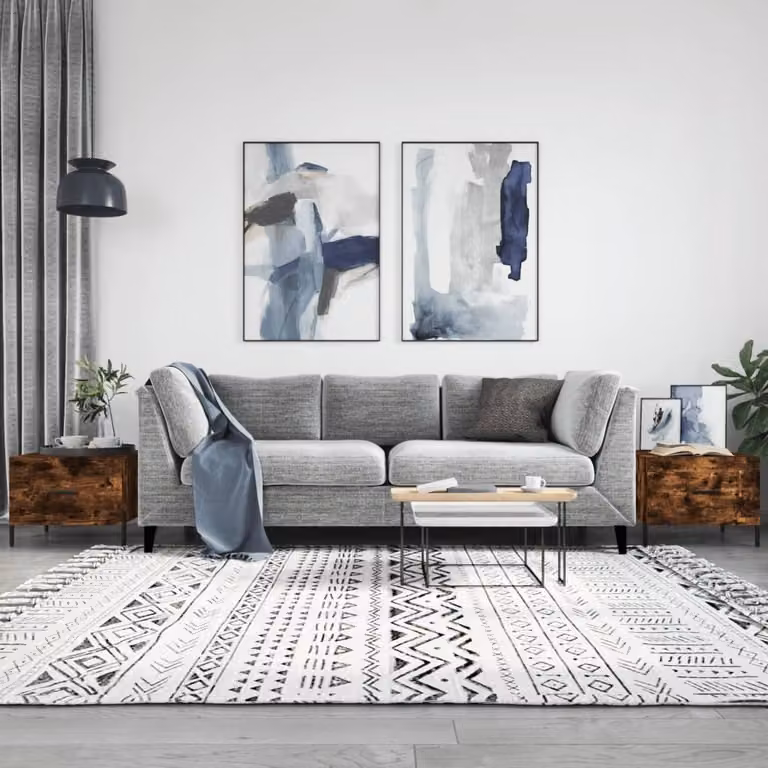 Maison Exclusive - Tavolini da salotto 2 pezzi in rovere affumicato 50x50x40 cm Materiale ligneo