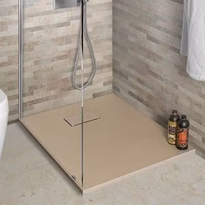 Piatto doccia rettangolare in resina INBAGNO serie Agorà colore beige L: 100 cm, P: 70 cm