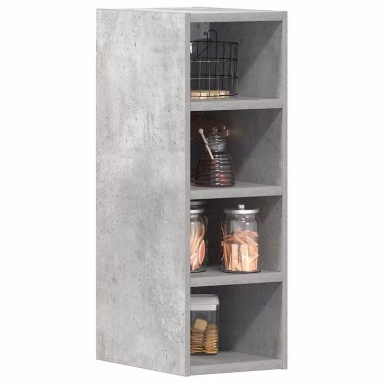 Pensile da cucina moderno vidaXL Riga Grigio con ripiani interni L/P/H: 20 x 29,5 x 60 cm