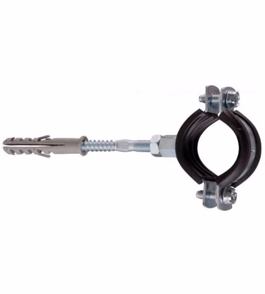 Collari isofonici pesanti in acciaio zincato con dado saldato diam. 54 mm