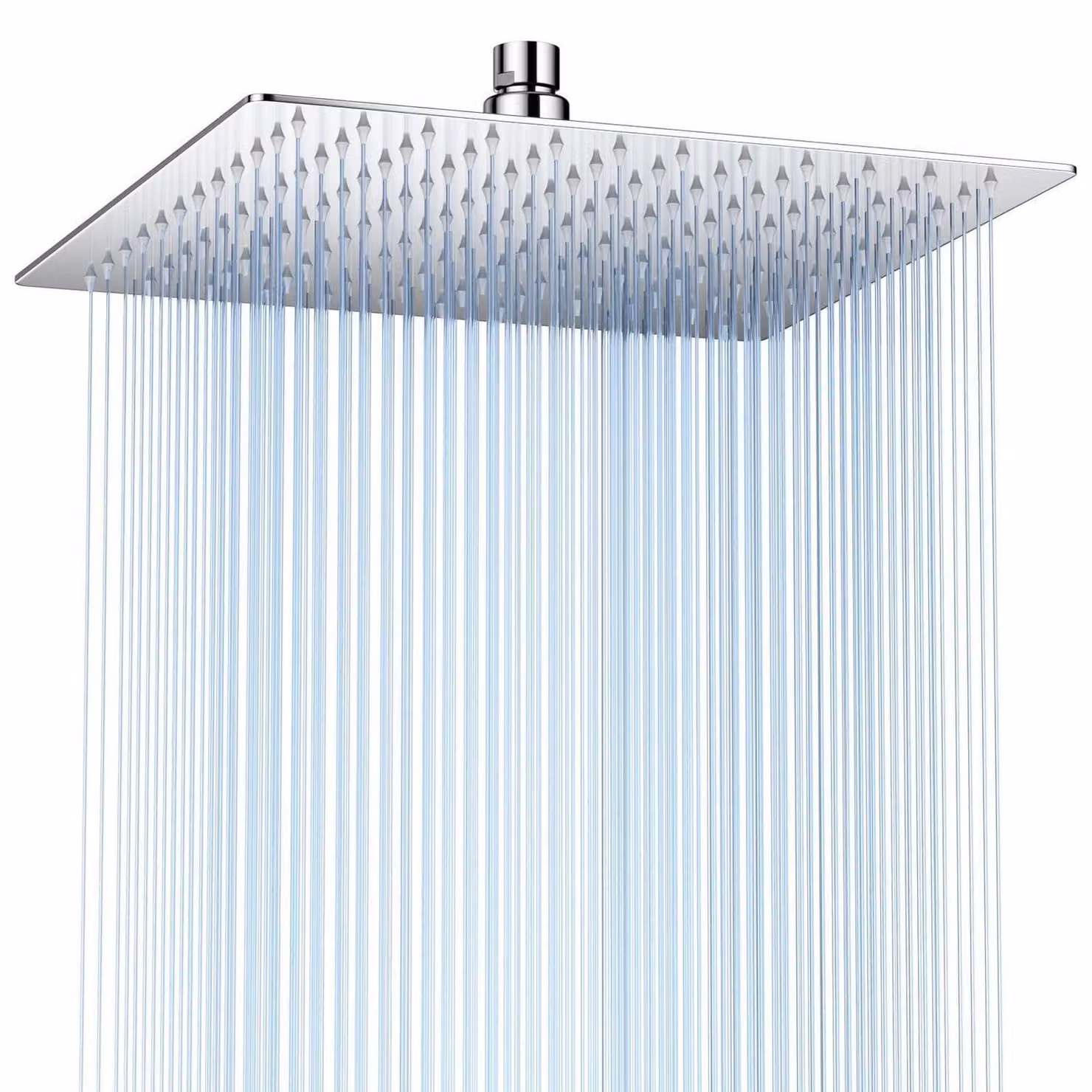Regendusche a soffitto, diametro 40,5 cm, acciaio inossidabile, alta pressione, ultrasottile, girevole a 360°, soffione per doccia