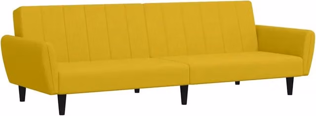 Divano letto | Sof¨¤ letto | Letto singolo a 2 Posti Giallo in Velluto