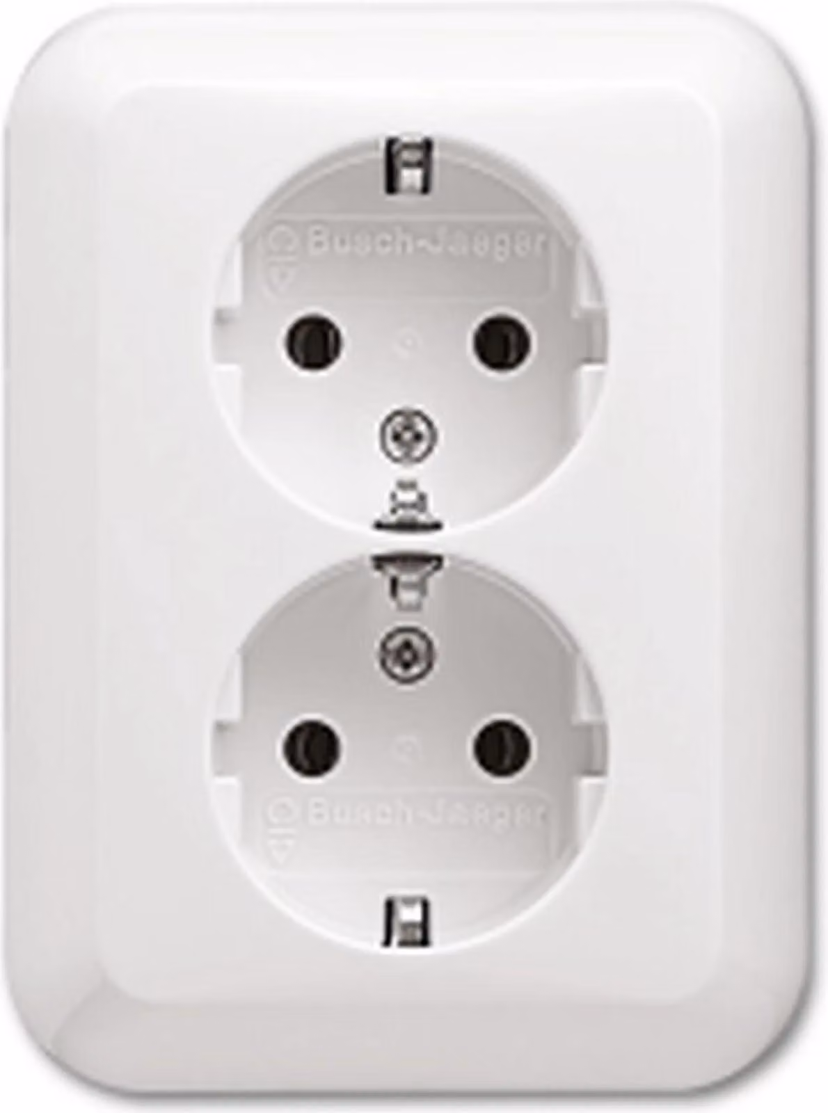 Presa SCHUKO Busch-Jaeger doppia Busch-Jaeger 20-02 EUJ-24G bianco studio, 1 pz.
