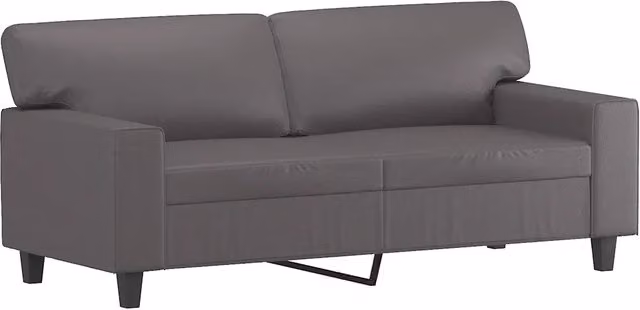 Divano | Divano da soggiorno | Sofa a 2 Posti Grigio 140 cm in Similpelle