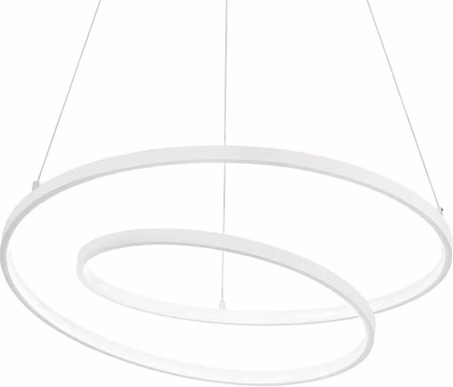Sospensione Moderna Ideal Lux Oz in Metallo Bianco con LED Luce Calda Dimmerabile e Altezza Regolabile