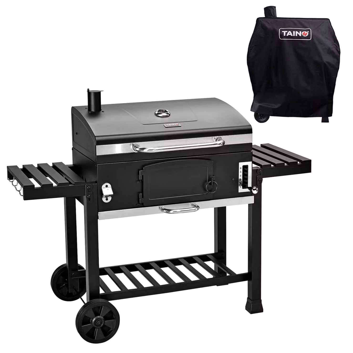 Affumicatore a carbone - Griglia a carbone - Ghisa - 142 x 46 x 111 cm