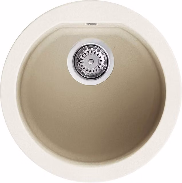 Lavello tondo da incasso Elleci Fox ROUND in Granitek Bianco Antico LGFROU62