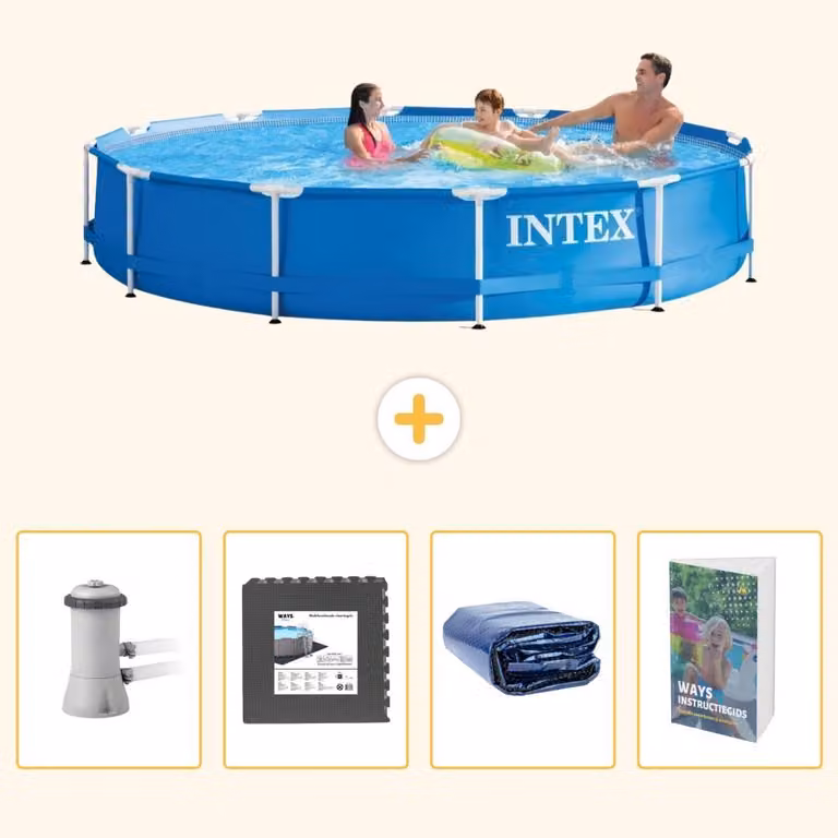 Piscina autoportante rettangolare - 366x76 cm - 5 pezzi - SCB105