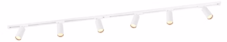 Lampade a binario Ledvion, lunghezza 2 metri, monofase, colore bianco, 6 luci, senza lampadine GU10