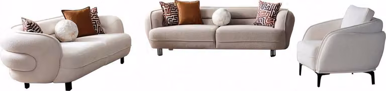 Sofa Couchgarnitur Sitzgruppe Sessel Polsterkombination Garnitur Wohnzimmer 3tlg