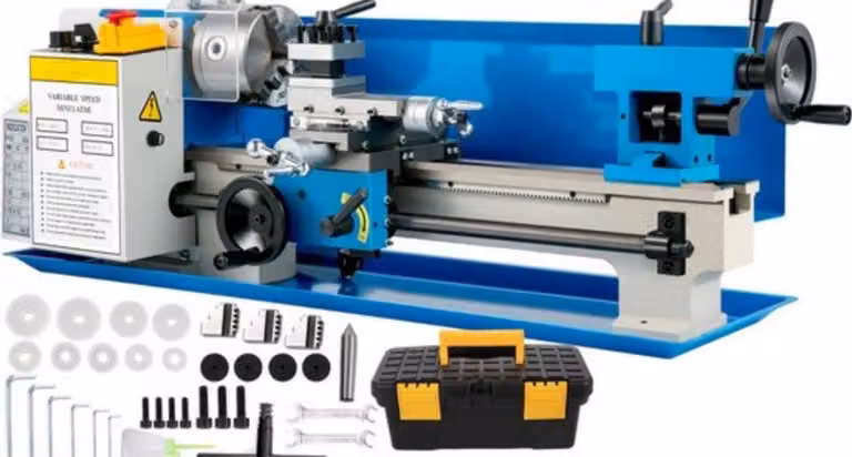 Mini tornio per metalli PRO - Tornio di precisione - 180x350 mm - 550W - MT3/MT2 - Accessori inclusi
