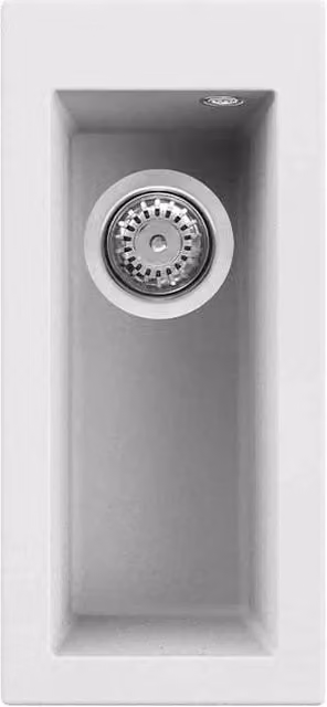 Lavello Elleci Incasso 1 vasca 23x50 Quadra 50 Keratek Plus Bianco White Assoluto LKQ05096