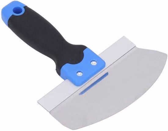 Spazzola spatola in acciaio inossidabile leggera, con manico ergonomico e presa salda, ideale per l'applicazione di intonaco e facile da pulire