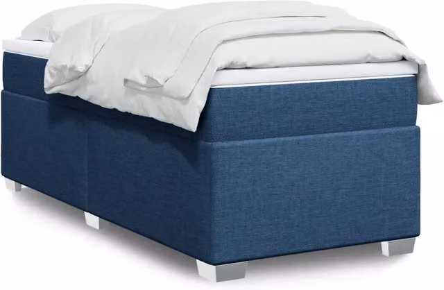Letto con Giroletto a Molle e Materasso Blu vidaXL L/P: 90 x 200 cm