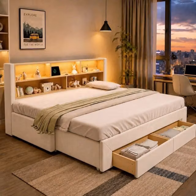 letto poltrona in velluto beige 90x200 cm