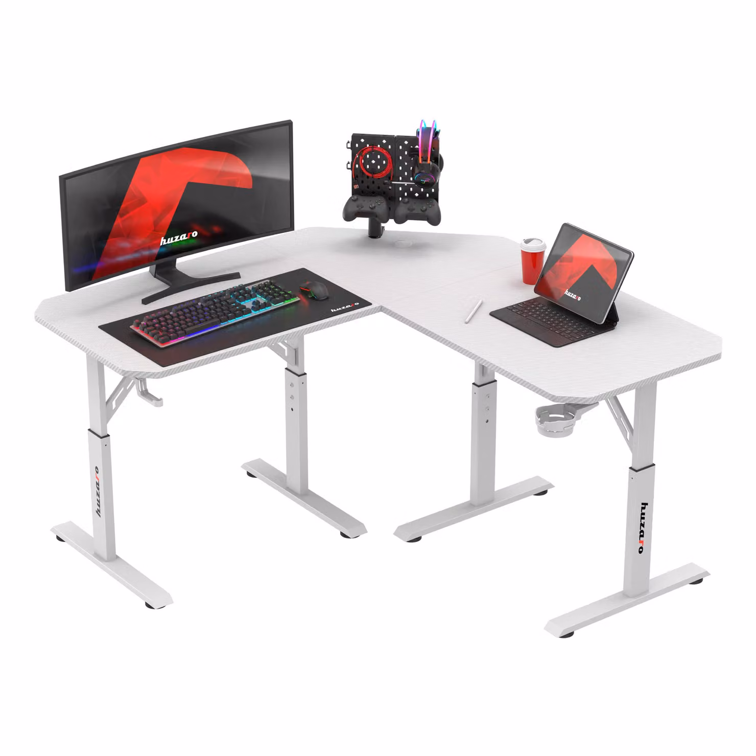 Scrivania da gioco Huzaro Hero 7.3 White