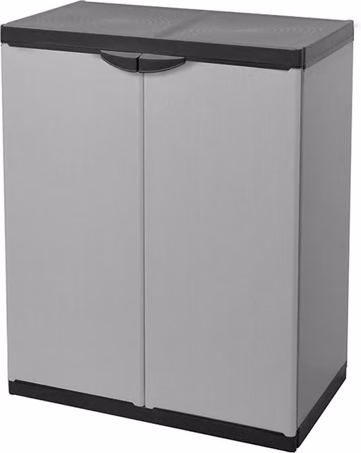 Armadio Modulare Mongardi Grigio con 2 Ante e Ripiano Interno L: 68 cm, P: 40 cm, H: 85 cm