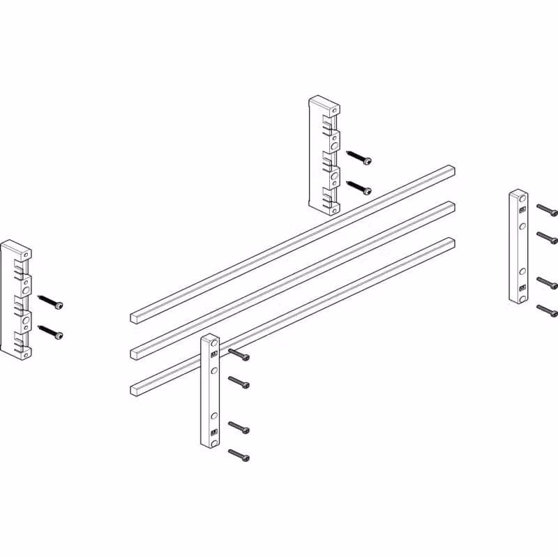 Modulo barra collettrice ABN piatto 2FB/2RE 60 mm con CU 12x10 mm, a 3 poli, EBM 32 mm MFSC22633