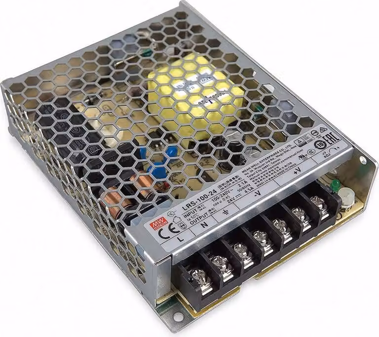 Alimentatore 100W 24V da scatola di derivazione LRS-100-24