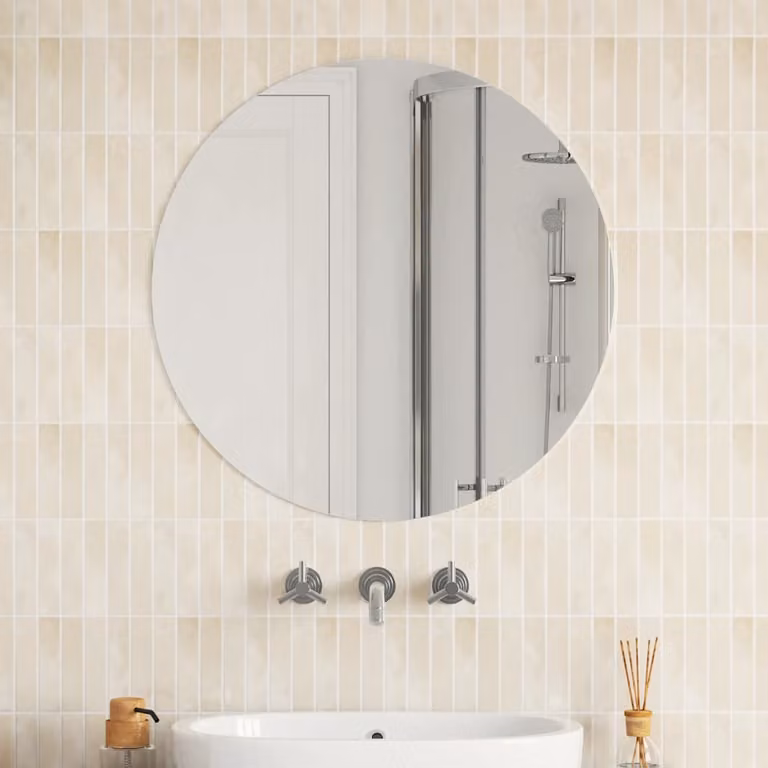 Specchio da Parete Circolare vidaXL in Vetro Grigio e Argento, Diametro: 70 cm