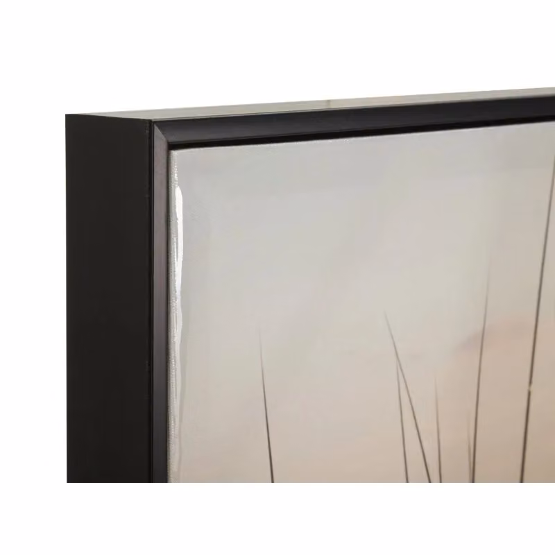 Stampa dipinta su tela laccata Beach di Mauro Ferretti, decorazione moderna multicolore con cornice, L 152 cm x H 52 cm x P 4 cm – 2