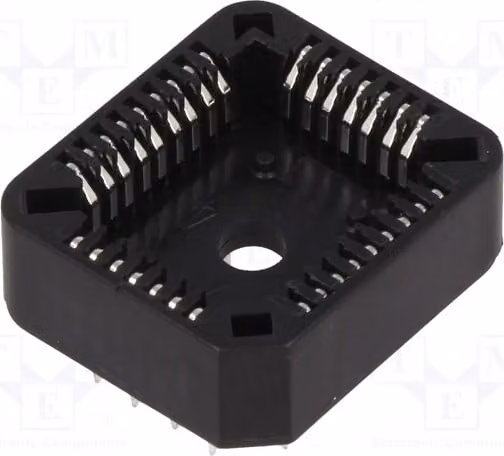 2x Zoccolo: PLCC, montaggio a traversa, PLCC 32, zoccolo per PLCC, bronzo fosforoso. Pin: 32, stagnati, 1A