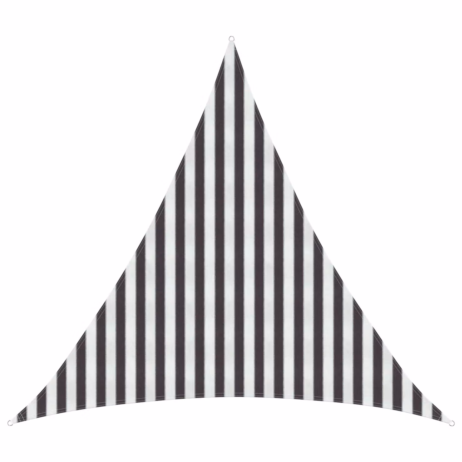 Telo Ombra Triangolare vidaXL in HDPE Antracite e Bianco L/P/H: 3 x 3 x 3 m
