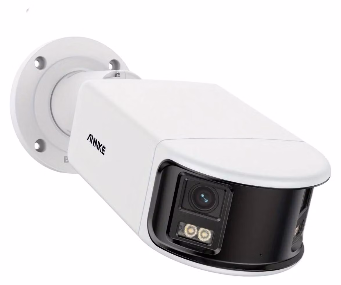 Sistema di sicurezza – Telecamera IP 4K Ultra HD con doppia lente – Visuale panoramica a 180° – Visione notturna a colori