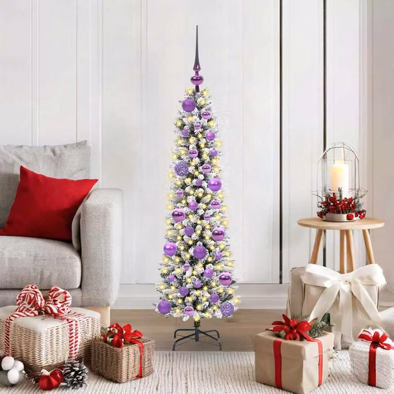 Maison Exclusive - Albero di Natale artificiale, colore bianco, altezza 120 cm
