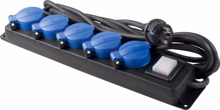 as-Schwabe 38605 as-Schwabe Baustellen 5-fach Steckdosenleiste mit Schalter 4,5 m schwarz