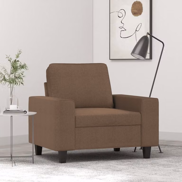 Maison Exclusive - Poltrona marrone, 60 cm, rivestita in tessuto