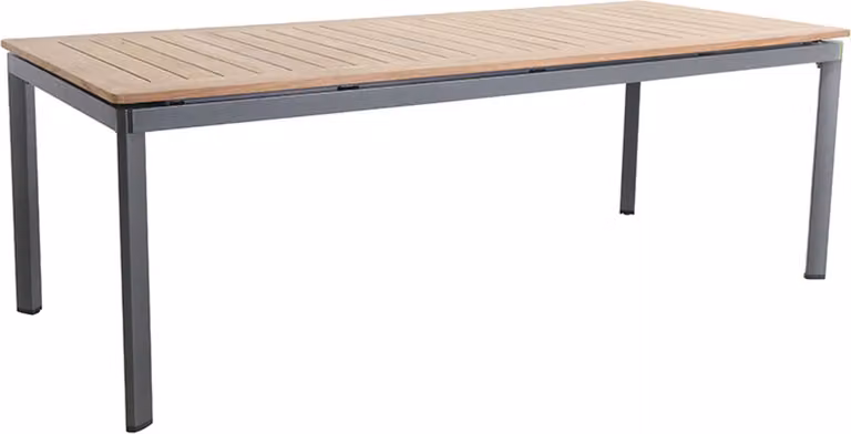 MWH Alutapo Tavolo da pranzo in alluminio/teak