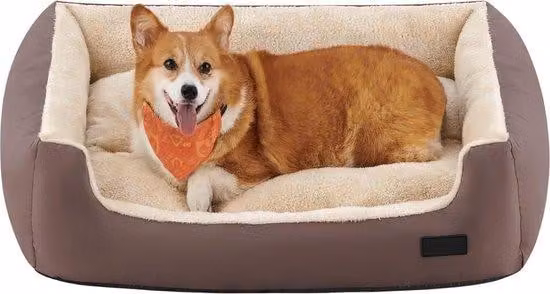 Cuccia per cani - Cuscino reversibile 85 x 65 x 21 cm Marrone
