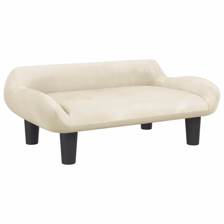 Lettino per Cani Crema 70x40x24 cm in Velluto