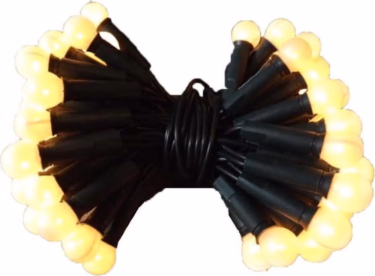 Luci bianche per albero di Natale a forma di palline di perle 100L, 220V-240V, lunghezza 6m, alimentazione di rete