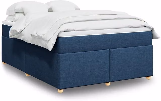 Giroletto a Molle con Materasso Blu 140x190 cm in Tessuto 3285379