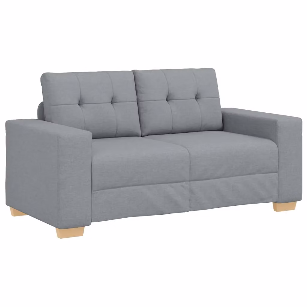 Divanetto moderno vidaXL in tessuto grigio con cuscini, L: 160 cm, P: 77 cm, H: 82 cm – 2