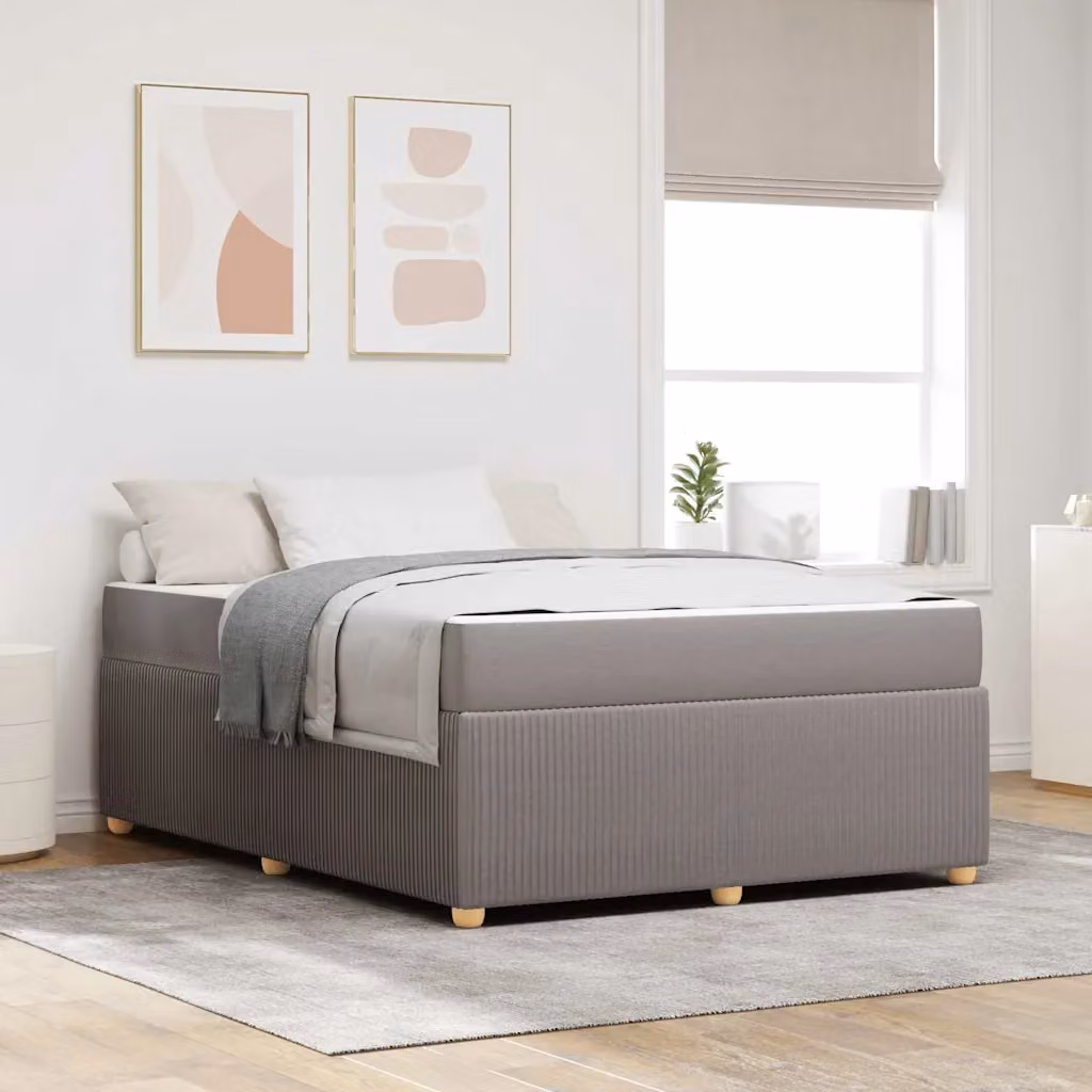 Struttura del letto Talpa vidaXL in tessuto beige o grigio, L: 160 cm, P: 200 cm, H: 66 cm – 1