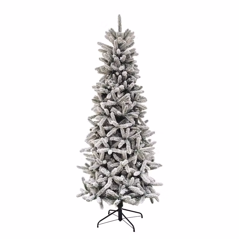 Albero di Natale Artificiale Slim con Picco Innevato Vestiamo Casa, Altezza: 230 cm, Diametro alla base: 106 cm