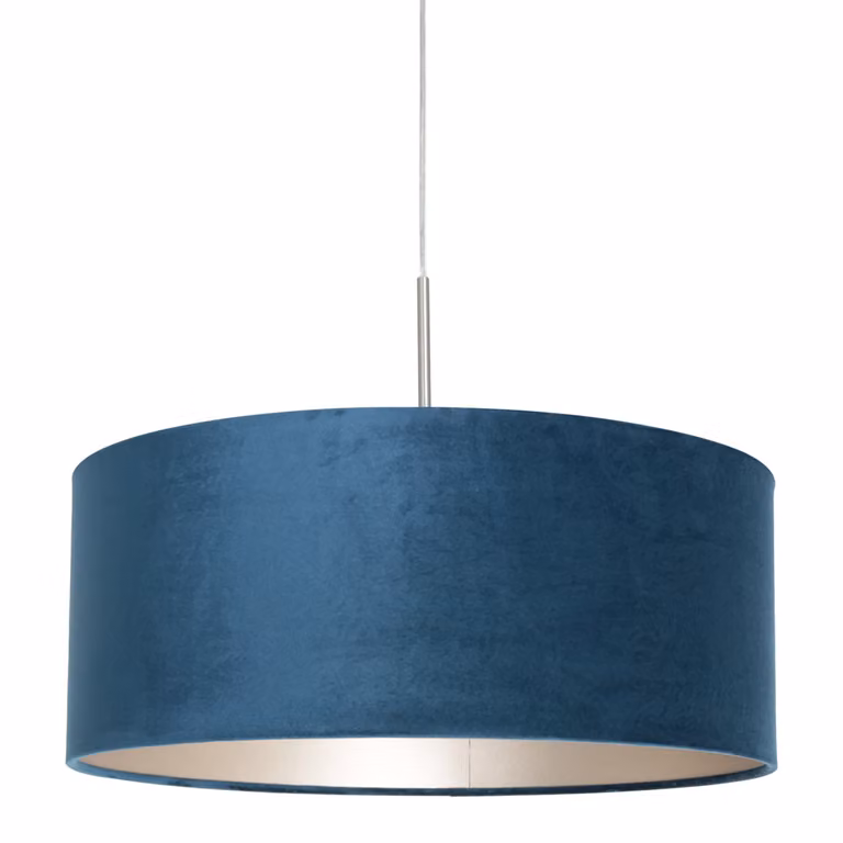 Lampada a sospensione - blu - Sparkled Light - metallo tessile velluto - Ø 50cm - E27 - 8247ST - Steinhauer