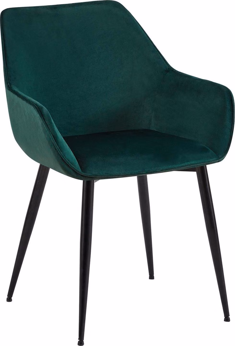 Sedia da pranzo - lusso confortevole - robusta struttura in metallo | Colore: Verde | Materiale: Morbido