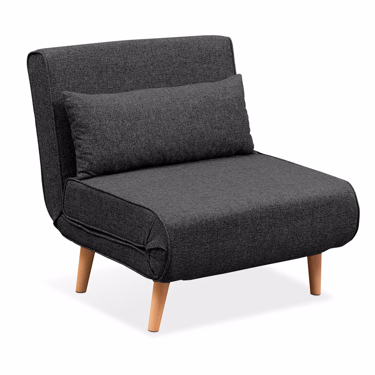Poltrona Letto trasformabile, Divanetto clic clac Singolo | Foldy Grigio scuro