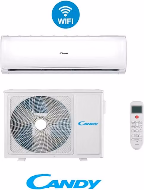 Candy Condizionatore Brezza 18000 BTU CY-18RAIN + CY-18RAOUT Climatizzatore Split System Bianco 18000 Btu R-32 Wi-Fi Integrato
