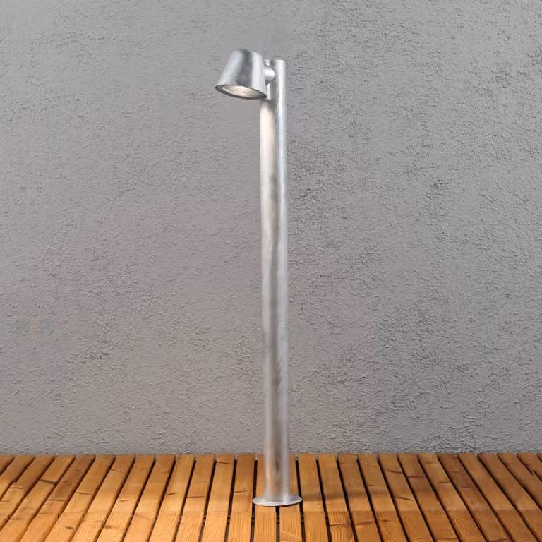 Konstsmide Lampioncino da giardino TRIESTE, Alluminio / Grigio / Zincato, Metallo, Moderno, Lampada da esterni