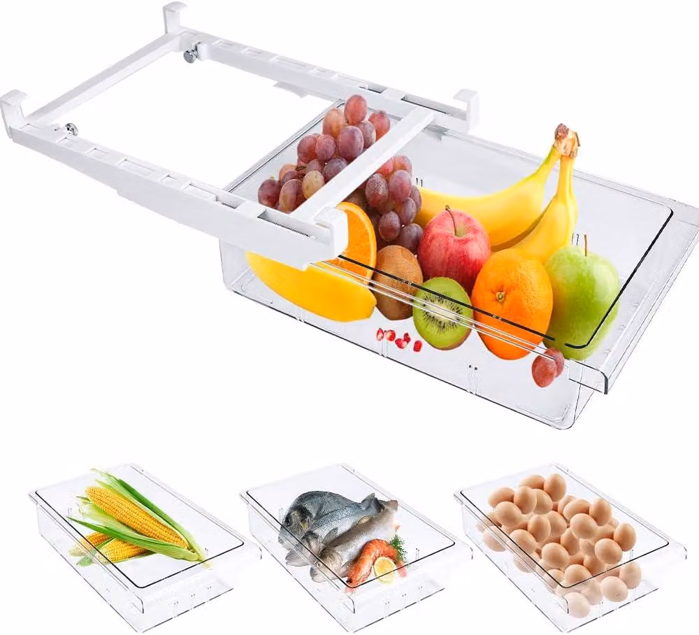 Organizzatore per frigorifero, cassetto estraibile per frutta e verdura, per la cucina