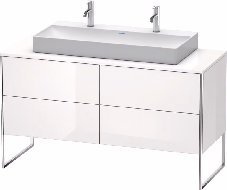 Duravit XSquare Meuble sous-vasque sur console au sol, 4 tiroirs, 1400x778x548mm, XS4925M2222, XS4925M2222