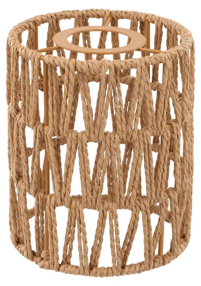 Omgoods - Paralume in rattan, stile boho, diametro 12 cm, per lampade a sospensione