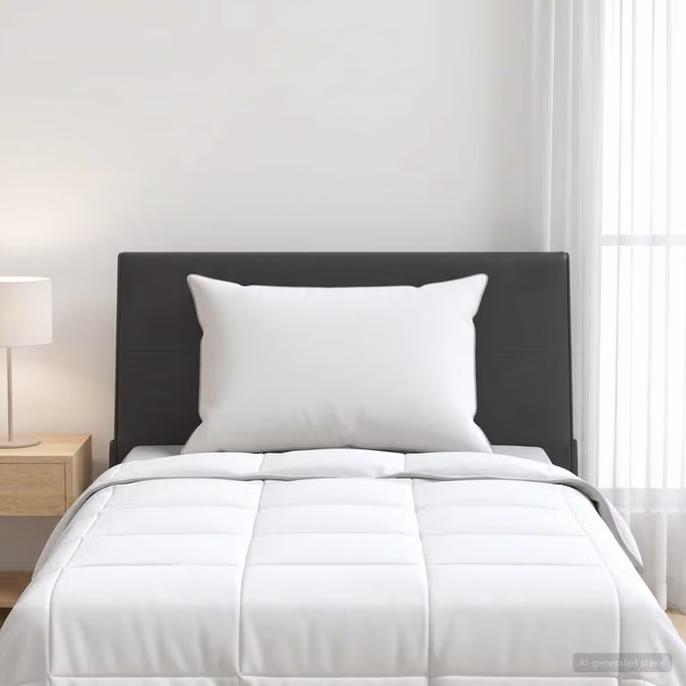 vidaXL Cuscino Quadrato Bianco in Fibra di Bambù e Poliestere 50 x 50 cm